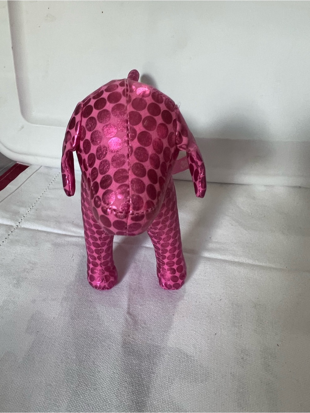 Victoria’s Secret PINK Metallic Polka PEACE Plush Dog Stuffed Animal Collectible - Picture 3 of 5
